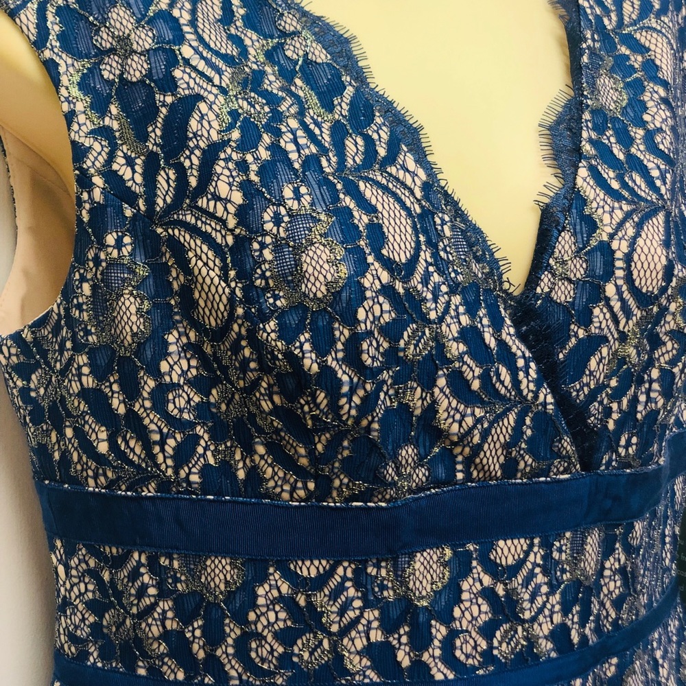 Simply Liliana Dresses  Blue and Gold color